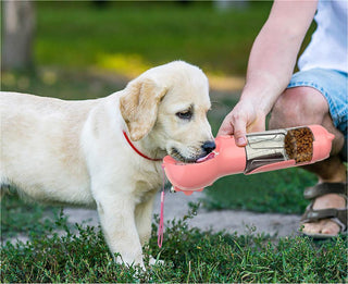 Pet Water Bottle Feeder Bowl Garbage Bag Storage Portable Pet Outdoor Travel 3 In 1 Dog Water Bottle - Thomas Family Essentials LLC