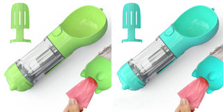 Pet Water Bottle Feeder Bowl Garbage Bag Storage Portable Pet Outdoor Travel 3 In 1 Dog Water Bottle - Thomas Family Essentials LLC