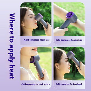 Portable Handheld Turbo Fan Cooling Semiconductor Refrigeration 3000mAh Battery Wind Speeds Adjustable Mini Personal Fan - Thomas Family Essentials LLC
