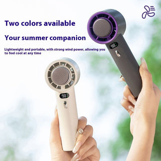 Portable Handheld Turbo Fan Cooling Semiconductor Refrigeration 3000mAh Battery Wind Speeds Adjustable Mini Personal Fan - Thomas Family Essentials LLC