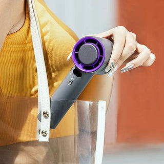 Portable Handheld Turbo Fan Cooling Semiconductor Refrigeration 3000mAh Battery Wind Speeds Adjustable Mini Personal Fan - Thomas Family Essentials LLC