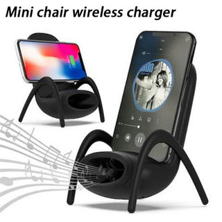 Portable Mini Chair Wireless Charger Desk Mobile Phone Holder Wireless Charger 10W Fast Charge Special Gift - Thomas Family Essentials LLC