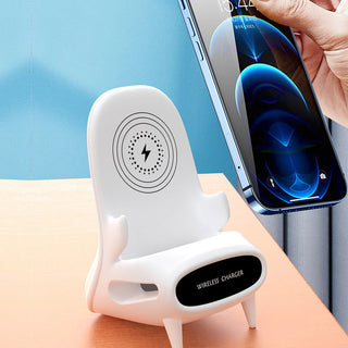 Portable Mini Chair Wireless Charger Desk Mobile Phone Holder Wireless Charger 10W Fast Charge Special Gift - Thomas Family Essentials LLC