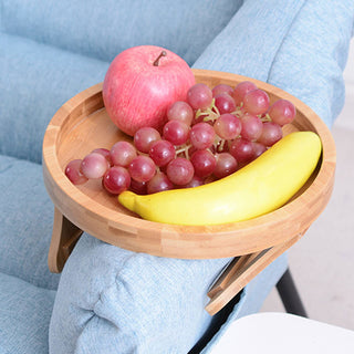 Potable Sofa Tray Table Wood Armrest Clip-On Tray Practical TV Snack Tray For Remote Control Coffee Snacks Home Accessories - Thomas Family Essentials LLC