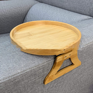 Potable Sofa Tray Table Wood Armrest Clip-On Tray Practical TV Snack Tray For Remote Control Coffee Snacks Home Accessories - Thomas Family Essentials LLC