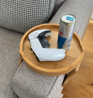 Potable Sofa Tray Table Wood Armrest Clip-On Tray Practical TV Snack Tray For Remote Control Coffee Snacks Home Accessories - Thomas Family Essentials LLC