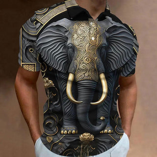 Retro Men's Polo Shirt 3d Animal Print Short Sleeve Golf T-Shirt Fashion High Quality Men Clothing Street Designer Polo T-Shirt - Thomas Family Essentials LLC