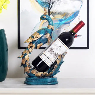 Creative Crafts Resin Red Wine Holder Frame Swan Horse Deer Antlers Room Decoration Cattle Porcelain Animal Figurines