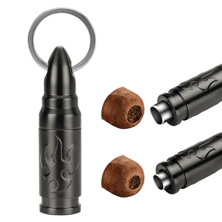 Portable Cigar Punch Cutter - Twist to Open Cigar Punch with 2 Sizes, Clockwise Switch, Precision Cutting for Various Cigars