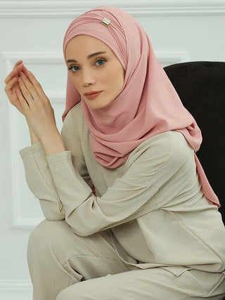 New Large Muslim Women Hijab Khimar Niqab Big Size,Metal Buckle Decoration