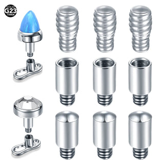 G23 Titanium Extension Gauge Converter Pin for Microdermal Piercing Helix Earring Rods Labret Tongue Ring Eyebrow Accessories