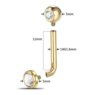 Titanium Christina Vertical Hood Piercings Flower Lip Belly Navel Rings Sexy Shinny Vagina Genital VCH Eyebrow Body Jewelry