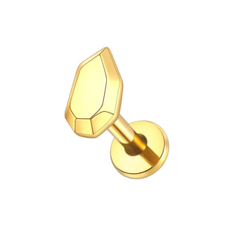G23 Titanium Ear Cartilage Piercing Moon Heart Crystal Flat Back Ear Studs Tragus Helix Earrings Sexy Jewelry for Women