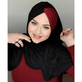 Islam scarf hijab Leopard Stitching abaya modal femme musulman foulard femme hijabs for woman jersey bonnet turban women scarf