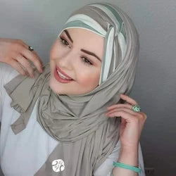 Islam scarf hijab Leopard Stitching abaya modal femme musulman foulard femme hijabs for woman jersey bonnet turban women scarf
