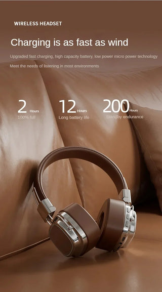 New Retro On Ear Headphones Wireless Bluetooth Headsets DJ Stereo Sounds Bluetooth 5.3 Foldable Headset Gamer Choice