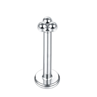 Titanium Labret Stud Lip Ring Piercings Gold Color 3 Balls Ear Studs Conch Cartilage Tragus Helix Lobe Piercings Nariz Jewelry
