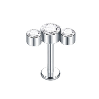 16G 8mm Labret Piercings Lip Ring Gold Color CZ Titanium Cartilage Helix Lobe Conch Earring Stud Piercings Women Jewelry