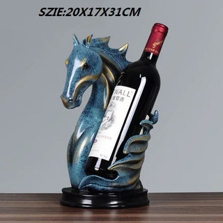 Creative Crafts Resin Red Wine Holder Frame Swan Horse Deer Antlers Room Decoration Cattle Porcelain Animal Figurines