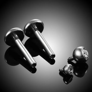 G23 Titanium Labret Piercing Lip Ring 16G 14G Internally Thread Nose Stud Earring Tragus Helix Cartilage Piercing  Jewelry Women