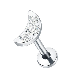 16G 8mm Labret Piercings Lip Ring Gold Color CZ Titanium Cartilage Helix Lobe Conch Earring Stud Piercings Women Jewelry