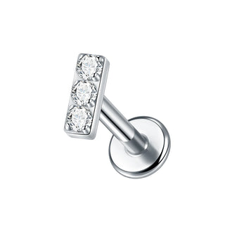 Titanium 16G Ear Cartilage Piercing Marquise CZ Flower Helix Conch Flat Back Rook Tragus Labret Lip Piercings Body Jewelry