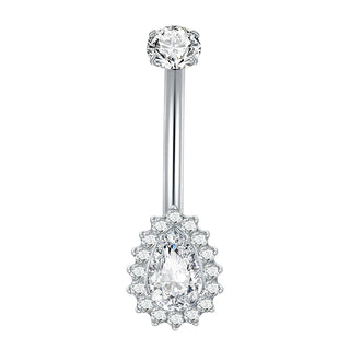 Titanium Gold Color Navel Piercings Marquise CZ Crystal Belly Button Rings Navel Earring Belly Piercings Ombligo Jewelry