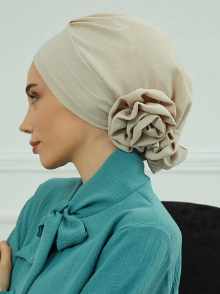 Islamic Hat Hijabs For Woman Trendy Flower Headscarf Undercap Bonnet Women Muslim Turban Hat Ladies Head Wrap Bandana Skullcap