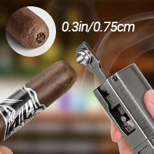 USEWIRE-Cigar Travel Humidor and Cigar Set, Portable Cigar Case with Humidifier Hygrometer, Cutter Cigar Cutter