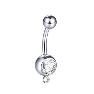 G23 Titanium Piercings 14G Belly Button Piercing Dangle Goth Navel Earring Crystal Gem Ombligo Pircings Ear Piercer Jewelry 10mm