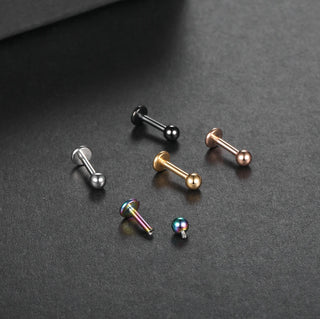 Titanium Labret Piercing Kits Lip Mouth Stud Earring Tragus Cartilage Helix Piercings Ear Sexy Lobe Jewelry for Women Men