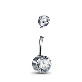 Titanium Gold Color Navel Piercings Marquise CZ Crystal Belly Button Rings Navel Earring Belly Piercings Ombligo Jewelry