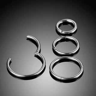 Titanium Opal Bead Septum Clicker Nose Hoop Rings Hinged CZ Cartilage Earring Helix Rook Tragus Daith Lip Piercing Jewelry