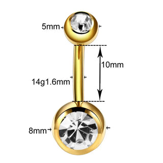 Titanium Navel Piercings Belly Button Rings 14G Curved Barbell Pircing Ombligo Nombril Navel Earrings Sexy Body Jewelry