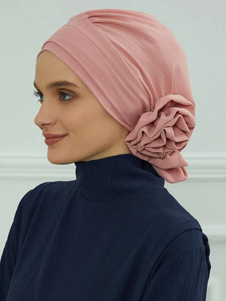 Islamic Hat Hijabs For Woman Trendy Flower Headscarf Undercap Bonnet Women Muslim Turban Hat Ladies Head Wrap Bandana Skullcap