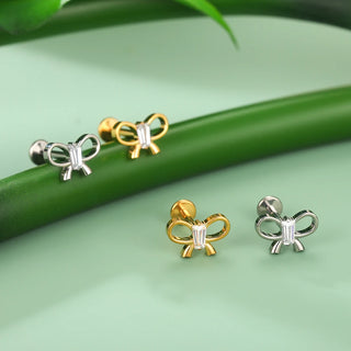 16G CZ Tragus Helix Cartilage Stud Earrings Titanium Flat Back Ear Labret Piercing Lip Stud Zircon Nose Stud Body Jewelry