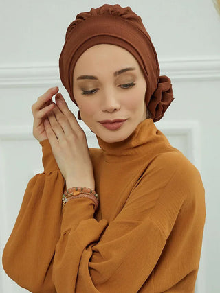 Islamic Hat Hijabs For Woman Trendy Flower Headscarf Undercap Bonnet Women Muslim Turban Hat Ladies Head Wrap Bandana Skullcap