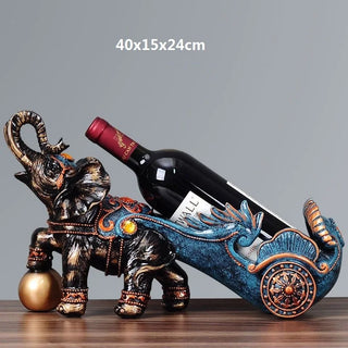 Creative Crafts Resin Red Wine Holder Frame Swan Horse Deer Antlers Room Decoration Cattle Porcelain Animal Figurines
