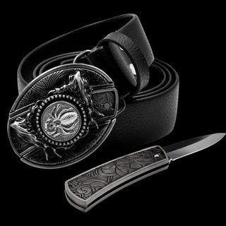Self Defense Belt With Smooth Buckle And Knife - Thomas Family Essentials LLC
