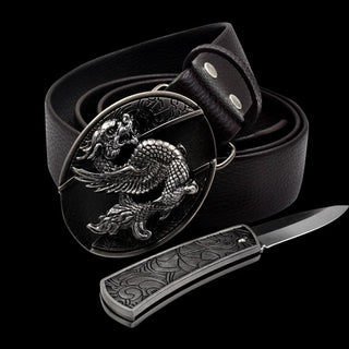 Self Defense Belt With Smooth Buckle And Knife - Thomas Family Essentials LLC