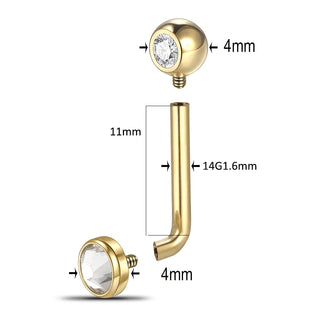 Titanium Christina Vertical Hood Piercings Flower Lip Belly Navel Rings Sexy Shinny Vagina Genital VCH Eyebrow Body Jewelry