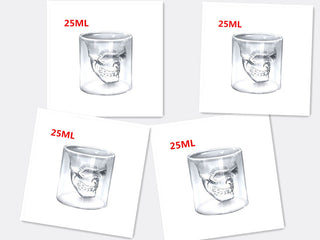 Skull Skull Double Transparent Glass - Thomas Family Essentials LLC