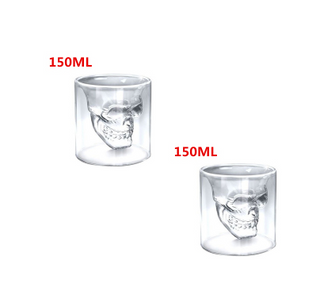 Skull Skull Double Transparent Glass - Thomas Family Essentials LLC