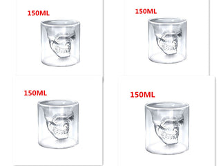 Skull Skull Double Transparent Glass - Thomas Family Essentials LLC