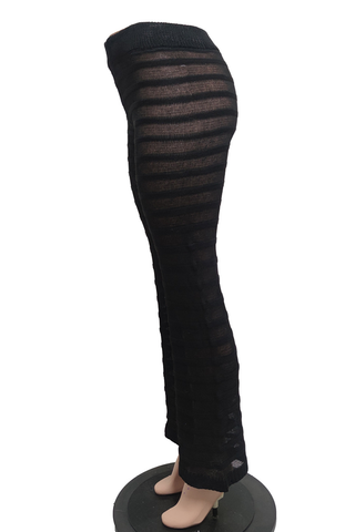 Black Casual Solid Color Patchwork Bodycon Speaker Patchwork Bottoms