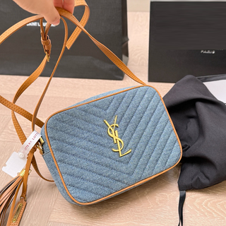 Blue Casual Daily Letters Fringed Trim Bags