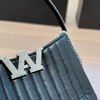 Black Casual Daily Letters Chains Bags