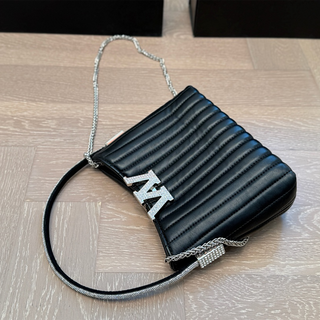 Black Casual Daily Letters Chains Bags