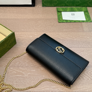 Black Casual Daily Letters Chains Bags