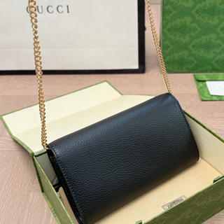 Black Casual Daily Letters Chains Bags